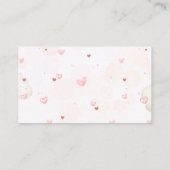 Liefje Roze Baby shower Boeken voor Baby Kaart (Achterkant)