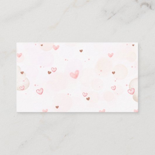 Liefje Roze Baby shower Boeken voor Baby Kaart (Achterkant)