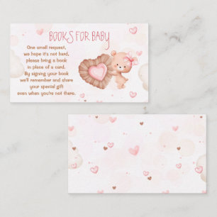 Liefje Roze Baby shower Boeken voor Baby Kaart