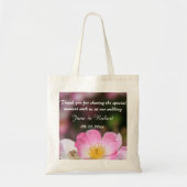 liefje roze bloem bruiloft met roos bedankt tote bag (Voorkant)