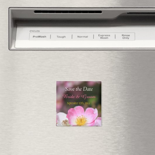 liefje roze bloem bruiloft met roos , met uitzonde magneet (Insitu (Vaatwasser))