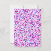 Liefje Roze en Paarse Confetti Baby shower Kaart (Achterkant)
