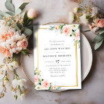 liefje roze lijst bruiloft kaart<br><div class="desc">Een mooie set kleurrijke waterverf bloemen en gouden lijst met zwarte tekst in het midden. De tekstkleur en andere eigenschappen van deze sjabloon kunnen aan uw keus worden aangepast door de aanpassingsverbinding te klikken.</div>