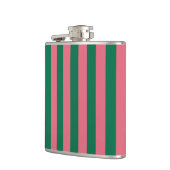 Liefje Roze Pickle Groene Streep Heupfles (Links)