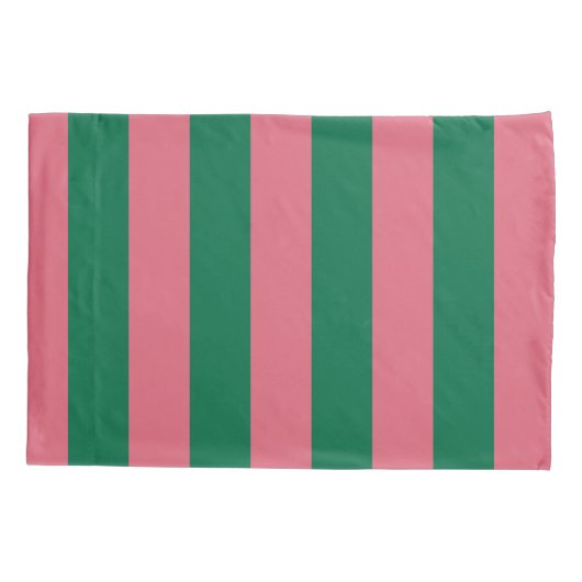 Liefje Roze Pickle Groene Streep Kussensloop (Achterkant-Links)