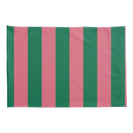 Liefje Roze Pickle Groene Streep Kussensloop (Achterkant-Rechts)