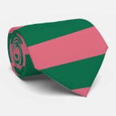 Liefje Roze Pickle Groene Streep Stropdas (Opgerold)