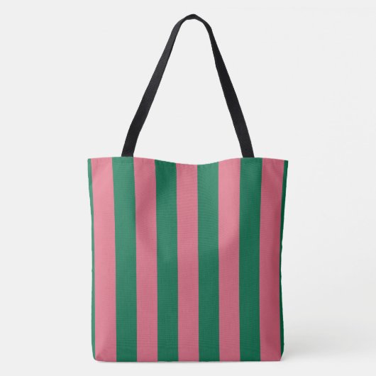 Liefje Roze Pickle Groene Streep Tote Bag (Achterkant)