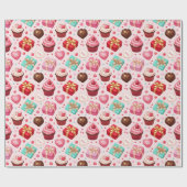 Liefje Roze Valentijn Cadeaupapier (Vlak)