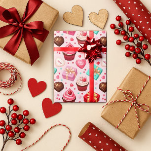 Liefje Roze Valentijn Cadeaupapier