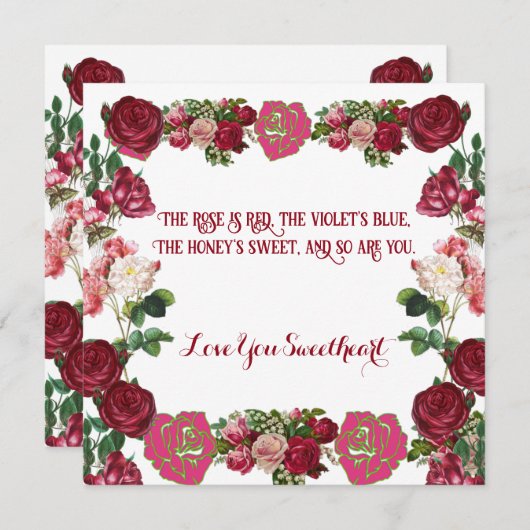 Liefje Rustige Rozen (Voorkant / Achterkant)