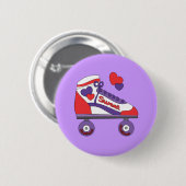 Liefje Schaats Ronde Button 5,7 Cm (Voorkant /achterkant)