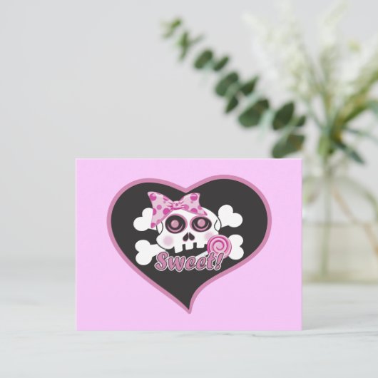 Liefje Skull Briefkaart (Staand voorkant)