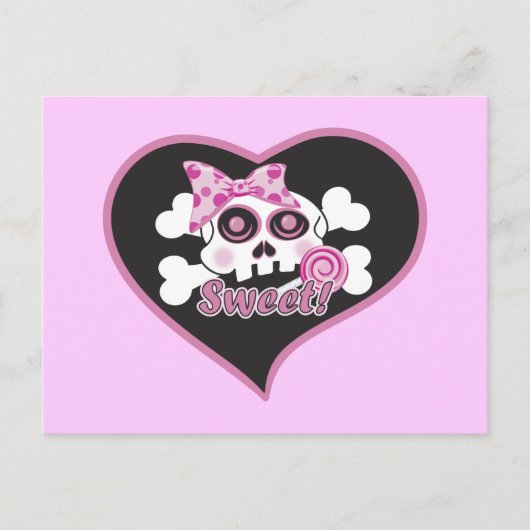 Liefje Skull Briefkaart (Voorkant)