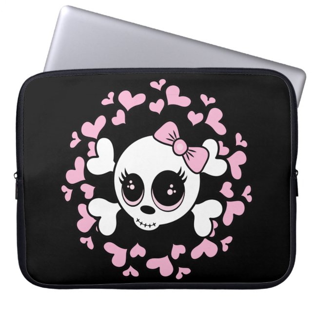 Liefje Skull Laptop Sleeve (Voorkant)
