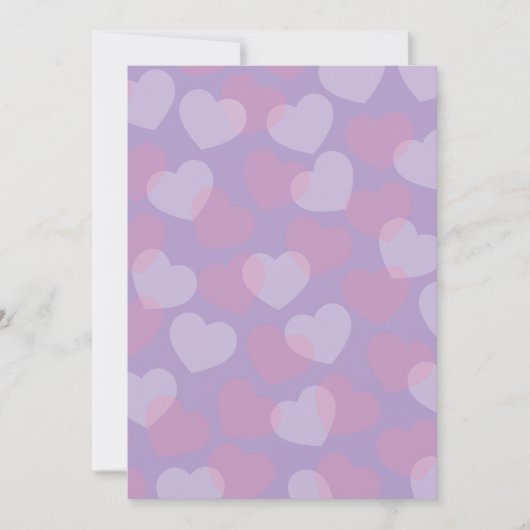 Liefje Strooi | Roze & Witte Hartjes Kaart (Voorkant)