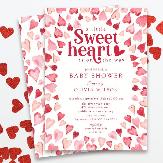 Liefje Sweetheart Baby shower Uitnodiging