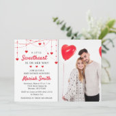 Liefje Valentijn Februari Baby shower Kaart (Staand voorkant)