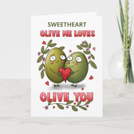 Liefje Valentijn Olive Me houdt van je Kaart (Voorkant)