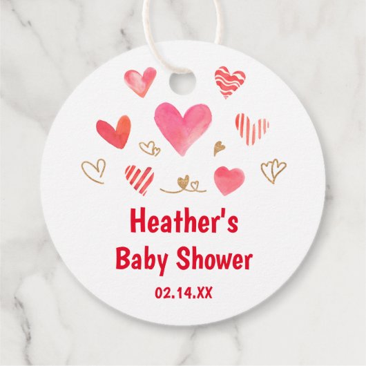 Liefje Valentijns Day Baby shower Favors Bedankjes Labels (Achterkant)