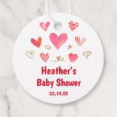 Liefje Valentijns Day Baby shower Favors Bedankjes Labels (Voorkant)