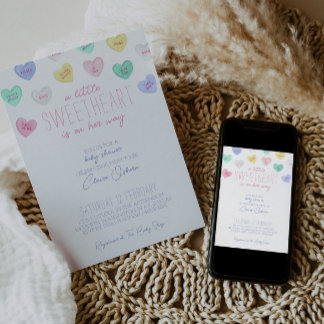 Liefje Valentijnsdag Baby shower Uitnodiging