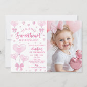 Liefje Valentijns's verjaardagsfoto uitnodiging (Voorkant)