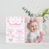 Liefje Valentijns's verjaardagsfoto uitnodiging (Staand voorkant)