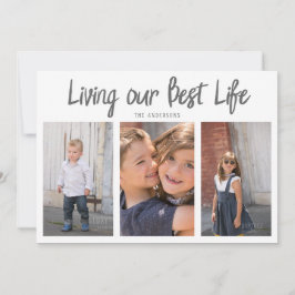 Liefje van ons beste leven Eenvoudige foto Feestdagenkaart