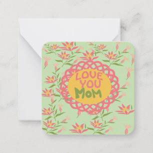 Liefje voor mama notitiekaartje