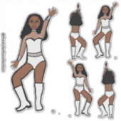 Liefje Witte Danser Stickers #1 (Voorkant)