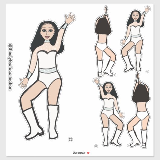 Liefje Witte Danser Stickers #2 (Vel)