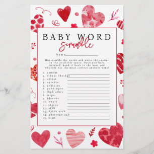 Liefje 'Woord door elkaar' Baby Shower Spel