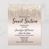 liefje zestien gouden druppelaars uitnodiging flyer (Voorkant)