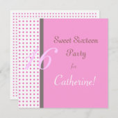 liefje zestien partijenuitnodiging. kaart (Voorkant / Achterkant)