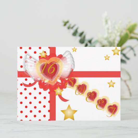 Liefje zweet zestien Gift-Customize Kaart (Staand voorkant)