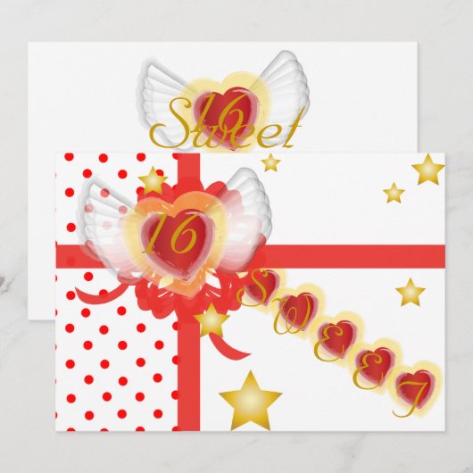 Liefje zweet zestien Gift-Customize Kaart (Voorkant / Achterkant)
