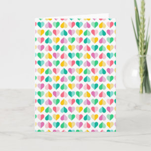 Liefjes in MultiPastelkleuren Feestdagen Kaart
