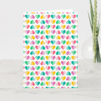 Liefjes in MultiPastelkleuren Feestdagen Kaart