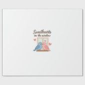 Liefjes op het raam - Schattigee Lovebirds Sticker Cadeaupapier (Vlak)