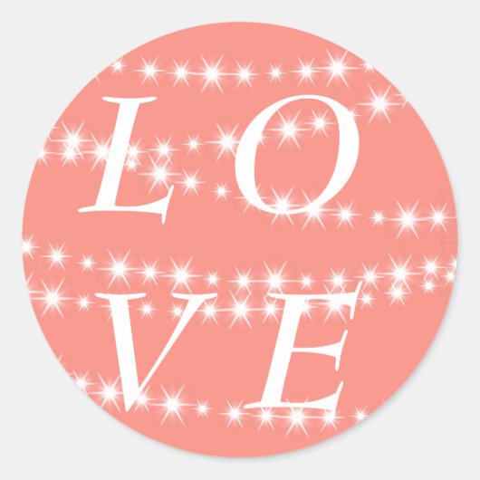 Liefkoraal Twinkle verlicht de sluier Ronde Sticker (Voorkant)