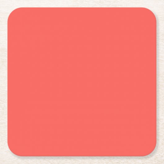 Liefkoraal vaste kleur kartonnen onderzetters (Voorkant)