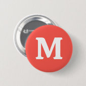 Liefkoraal vaste kleur ronde button 5,7 cm (Voorkant /achterkant)