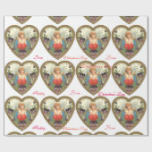 LIEFKUPID MET HEART- EN PANSIEValentijnsdag Cadeaupapier (Vlak)