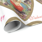 LIEFKUPID MET HEART- EN PANSIEValentijnsdag Cadeaupapier (Rol Hoek)