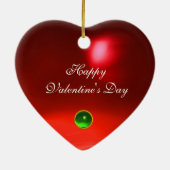 LIEFKUPID MET HEART- EN PANSIEValentijnsdag Keramisch Ornament (Achterkant)