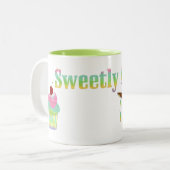 lieflijk artistiek tweekleurige koffiemok (Voorkant links)