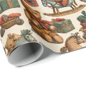 lieflijk dier ontwerp patroon cadeaupapier (Rol Hoek)