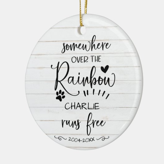 Lieflijk Landelijk Boerderijhuis Hond of Kat Huisd Keramisch Ornament (Links)