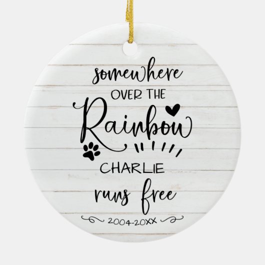 Lieflijk Landelijk Boerderijhuis Hond of Kat Huisd Keramisch Ornament (Achterkant)